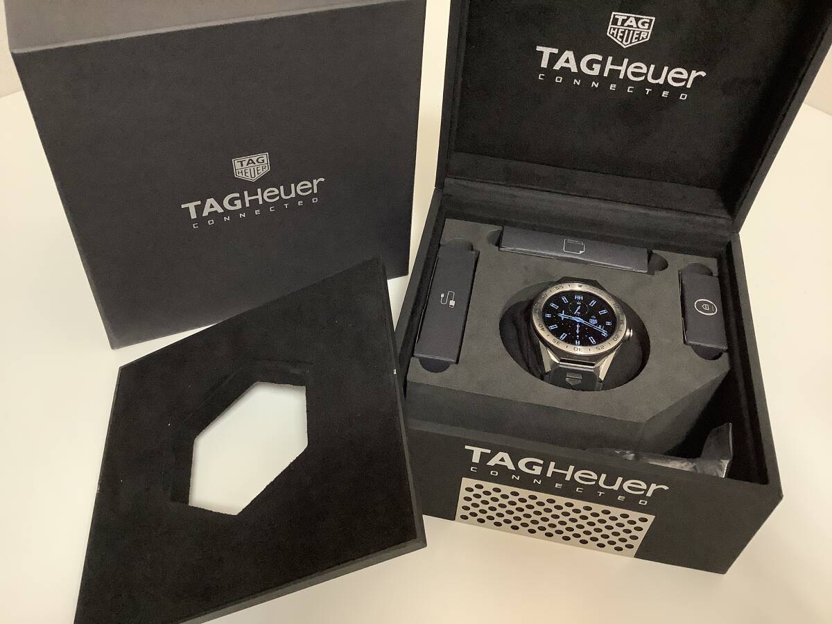 1594◆TAG HEUER タグホイヤー SBF8A8014.11FT6076 コネクテッド モジュラー45 スマートウォッチ メンズ デジタル 腕時計 通電確認済み_画像8