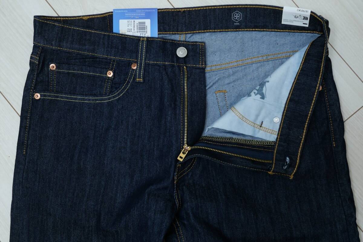  new goods Levi's 29507-1061 W34 502 regular tapered indigo * rinse ( one woshu) dark blue COOL stretch Denim 