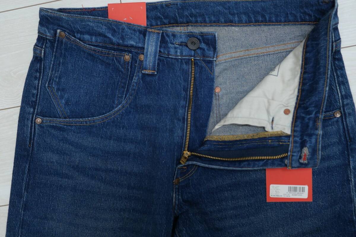 新品リーバイスA2687-0001 W34 Levi's Red LR 502 テーパー MISSISSIPPI RIVER BLUE インディゴ・ダークユーズド ストレッチデニムの画像4