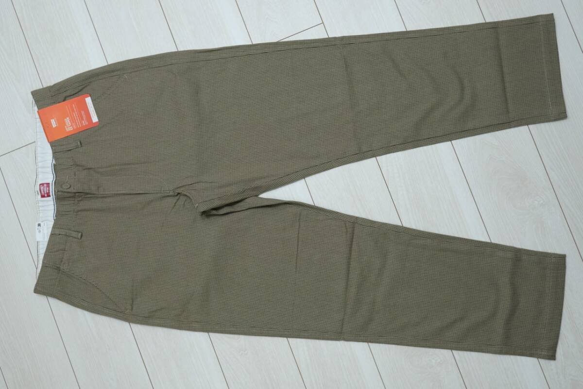 新品リーバイスA1041-0043 Lサイズ/84-94cm XX CHINO EZ TAPER ブラウンチェック WARM イージーテーパー ストレッチチノ 暖パン 起毛_画像1