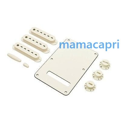 新品Fender純正Stratocaster Accessory Kit Parchment Pickup Cover等フェンダー ストラト ピックアップ カバー ノブ セレクター&アームTipの画像3