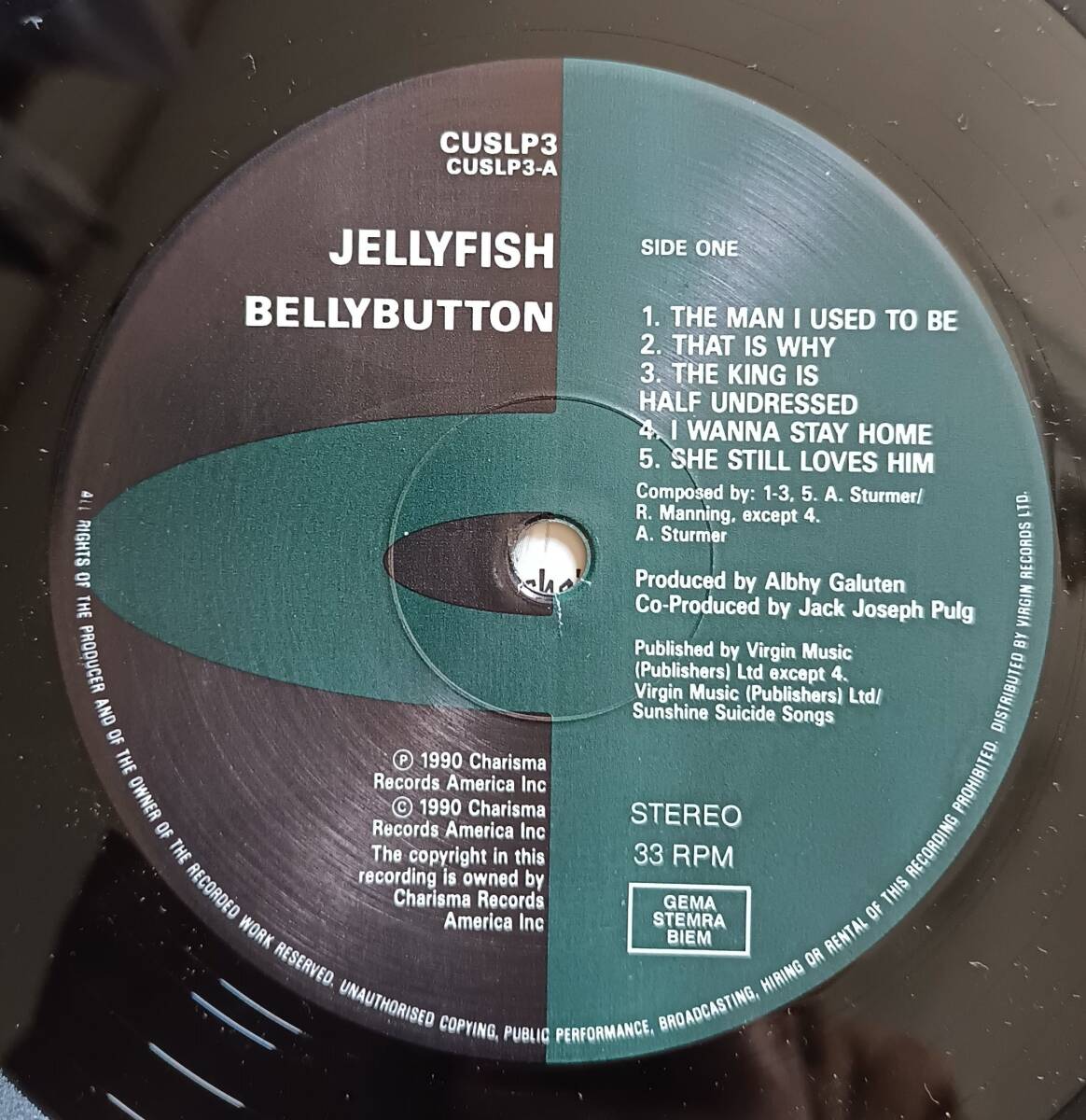 LP【JELLYFISH】BELLYBUTTON ジェリーフィッシュ POWERPOP パワーポップ Jason Falkner シュリンク CUSLP3 Vinyl Charisma レコードの画像4