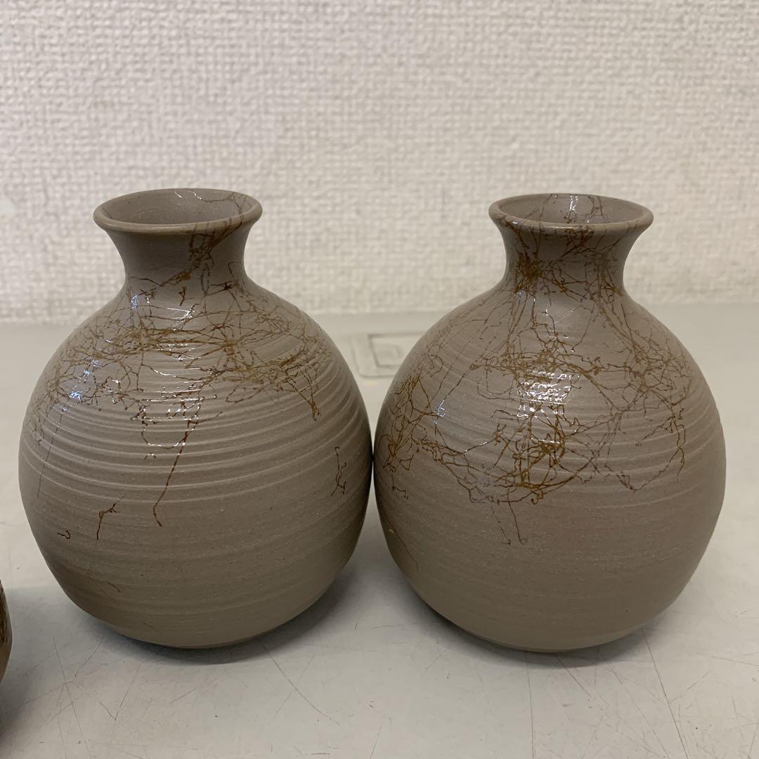 常滑焼　藻がけ釉　酒器セット　煌堂窯　美品_画像5