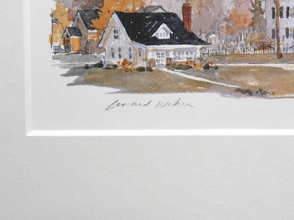 ＊新入荷＊ アメリカの人気画家 レオナルド・ウェーバー(LEONARD WEBER)「Kinderhook NY USA」ジクレー/版画/ニューヨーク/キンダーフックの画像6