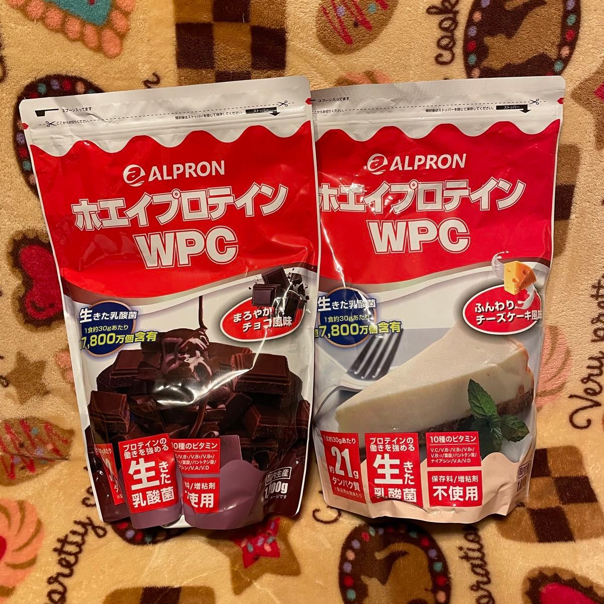 アルプロン ホエイプロテイン1kg x 2種類 まろやかチョコ風味 ふんわりチーズケーキ風味