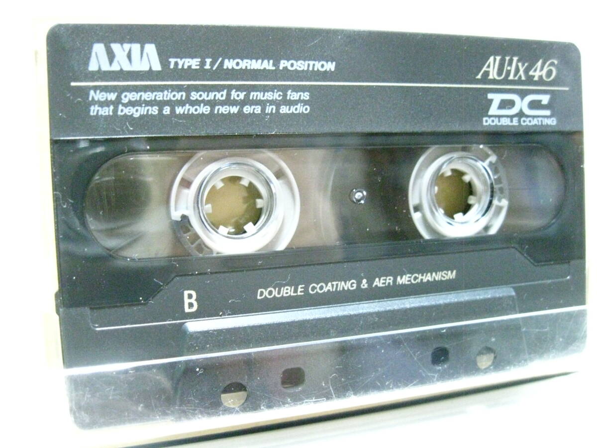 使用済み　中古　カセットテープ　富士AXIA　AU-1ｘ46　Type1　ノーマル　46分　1本　爪あり　No722　スリムケース_画像1
