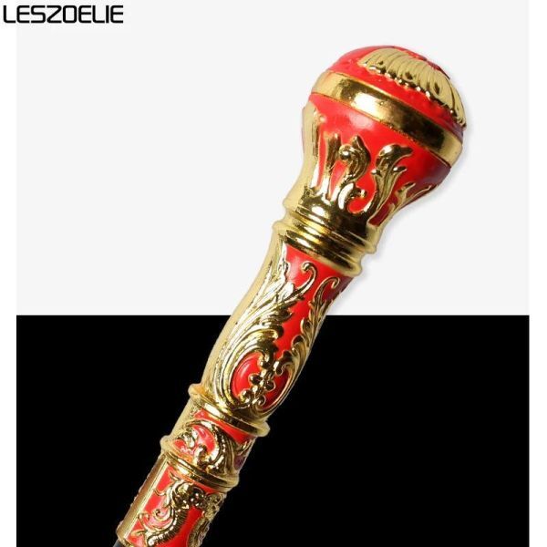 D011:女性のための赤 93cmゴールド 高級ウォーキングスティック 男性のファッション 杖 結婚披露宴の杖　エレガントなヴィンテージの杖_画像2