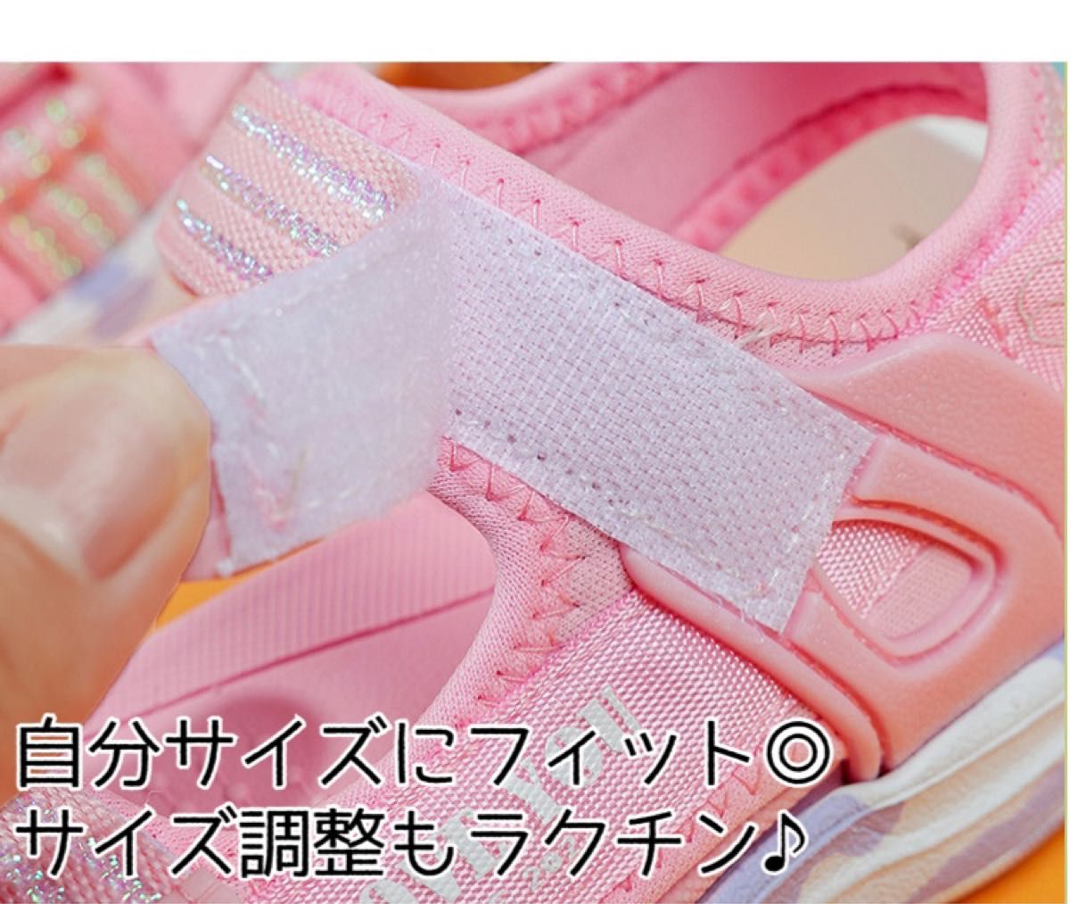 【21cm】キッズ サンダル  パープル　子供靴 サンダル　スポーツサンダル　夏　女の子　ジュニア　新品未使用