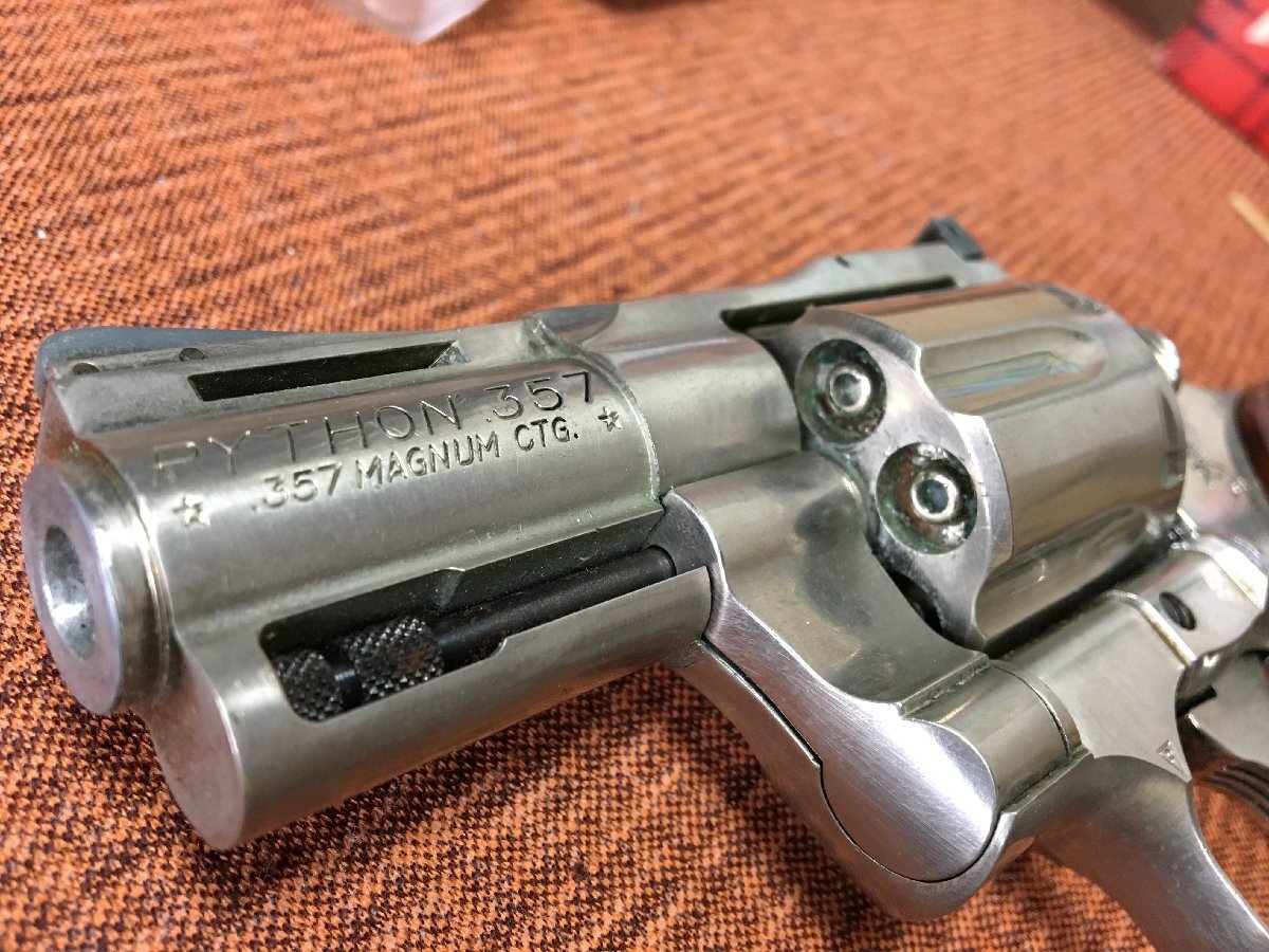 【500円配達～】PYTHON.357 モデルガン .357 MAGNUM CTG. トイガン COLT’S PT F.A. MFG. CO. HARTFORD. CONN, U.S.A. 現状 ジャンク品_アップで .357 MAGNUM CTG. マグナム