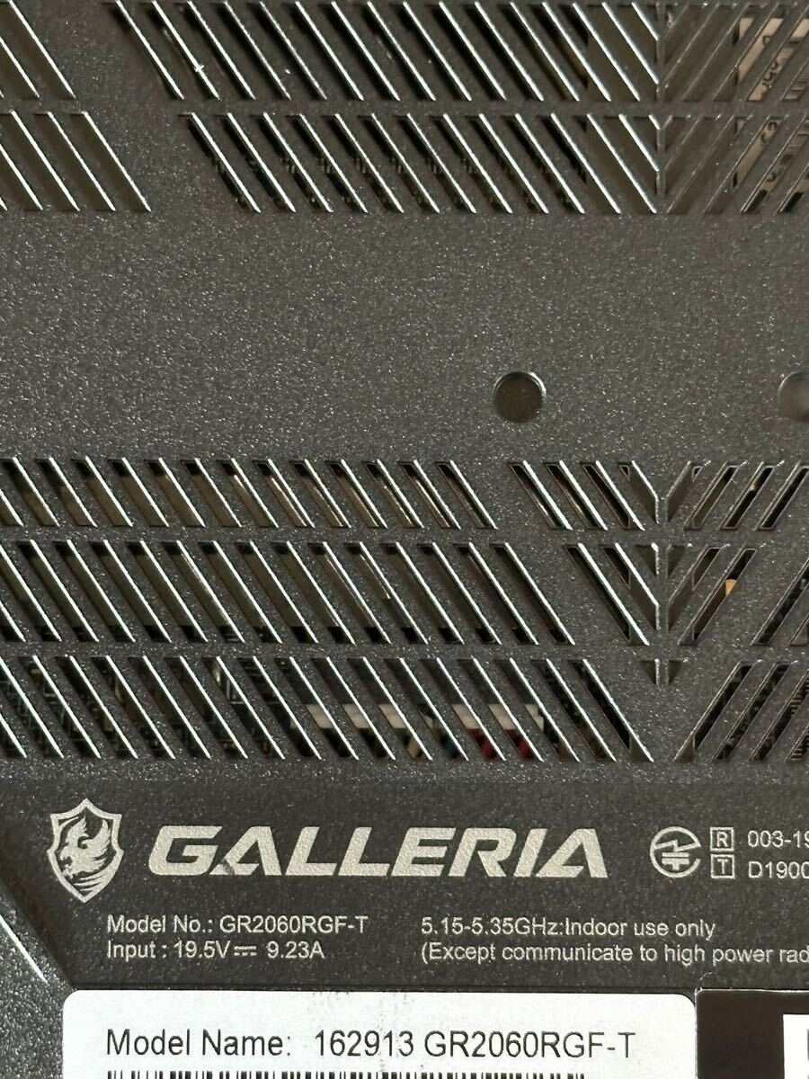 GALLERIA GR2060RGF-T Ryzen7 ノートパソコン 通電/ジャンクの画像10
