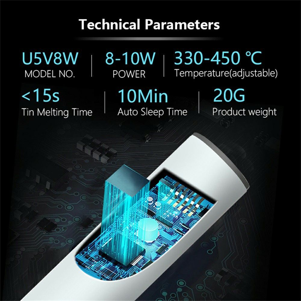 ポータブル半田ごてセット　灰色　USB Type-C充電式　新品　未使用　はんだごて　ハンダゴテ