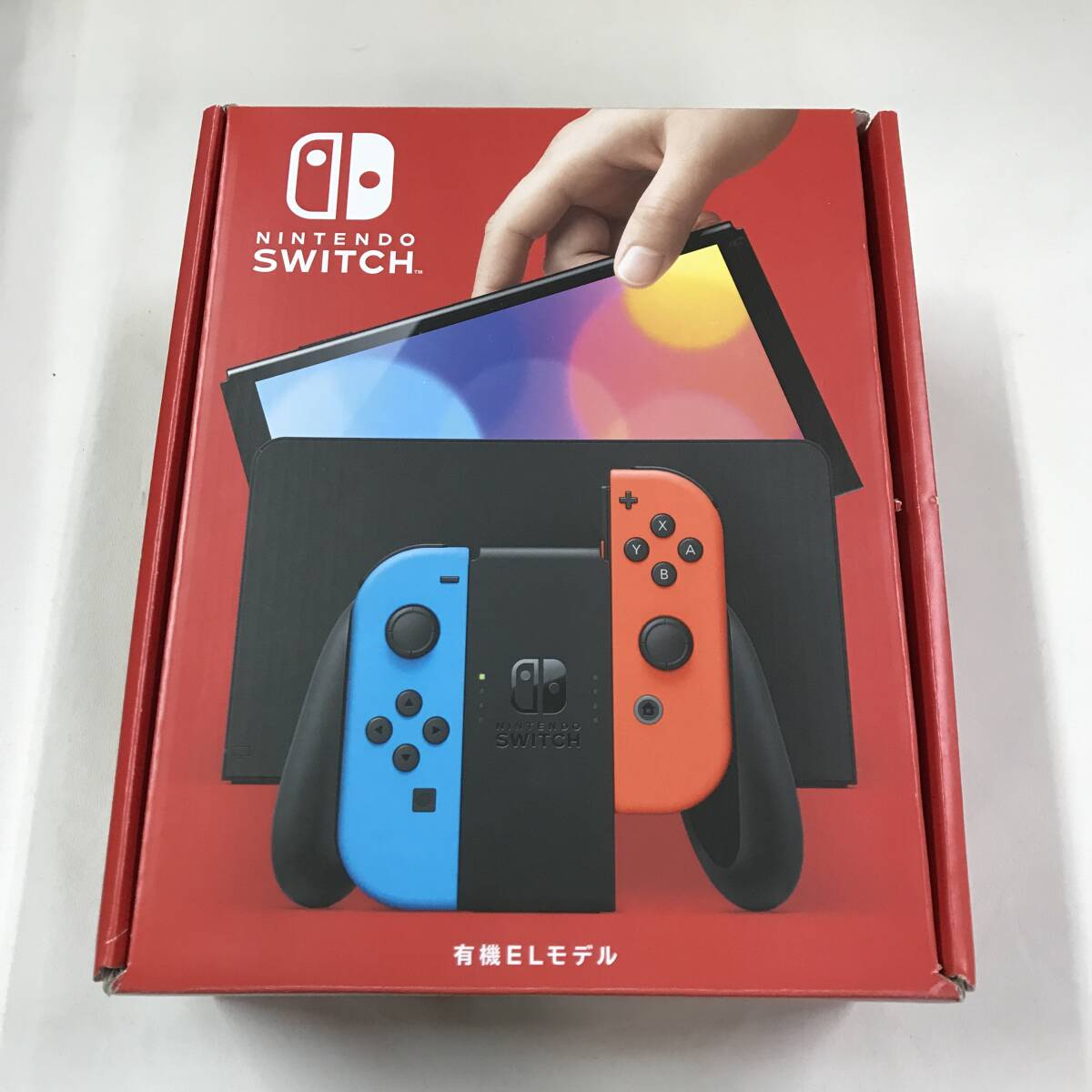 gb2144 送料無料！動作品 ニンテンドースイッチ 本体 Nintendo Switch Joy-Con(L) ネオンブルー/(R) レッド 有機ELモデル_画像1