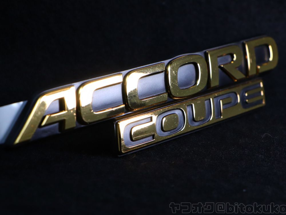 【ホンダ純正】CB7 CD7 アコードクーペ用 ゴールドエンブレム HONDA ACCORD COUPE GOLD EMBLEM 08F20-SV2-00001 未使用 現状 当時モノ レアの画像1