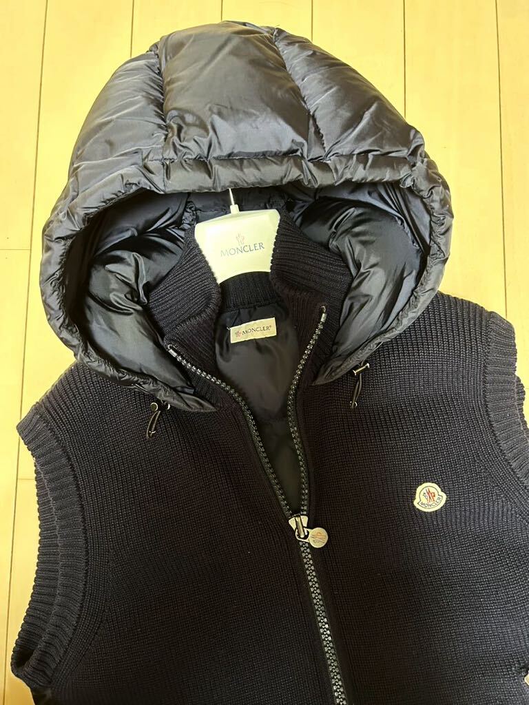 モンクレール★MONCLER★ハイブリッドダウンベスト★size XXL★ダークネイビー★正規品