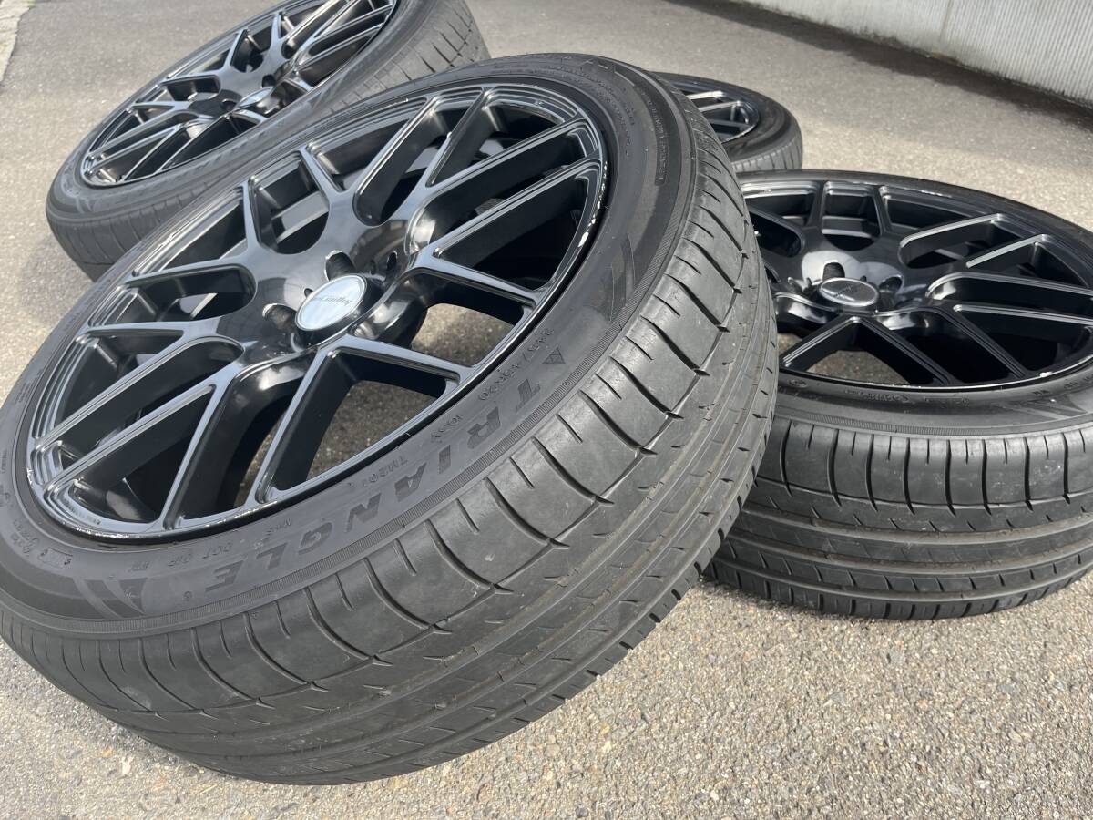 HYPERION CVM☆8.5Jx20 OFFSET+35 5H-114.3 & TRIANGLE SPORT X TH201☆245/45R20 4本セット☆デリカD5で使用 溝アリの画像3