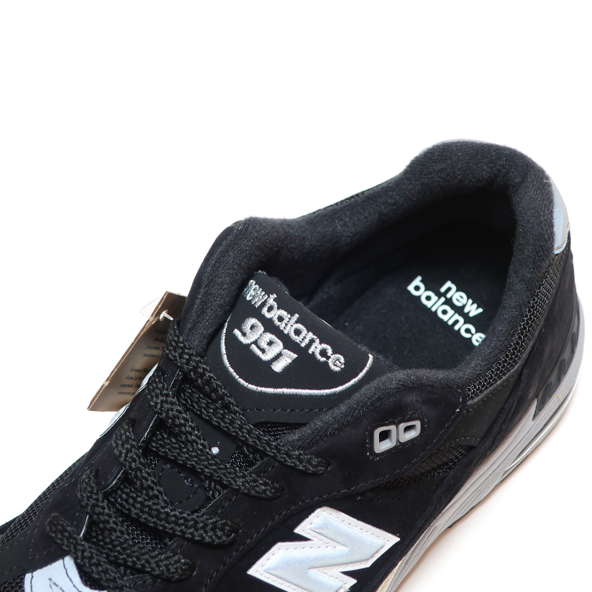 海外限定☆NEW BALANCE M991EKS BLACK SUEDE US7.5 25.5cm MADE IN ENGLAND ( ニューバランス M991 ブラック 黒 スエード UK製 )_画像7