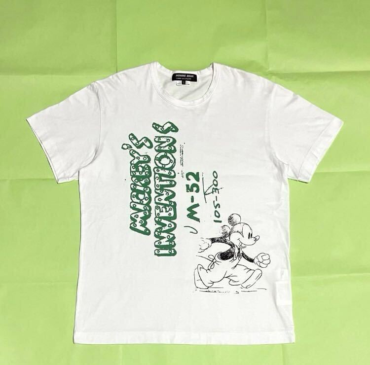 HOMME DEUX COMME des GARCONS×Disney　コラボTシャツ　ミッキーマウス　コムデギャルソン　ディズニー　シングルステッチ　DF-T010