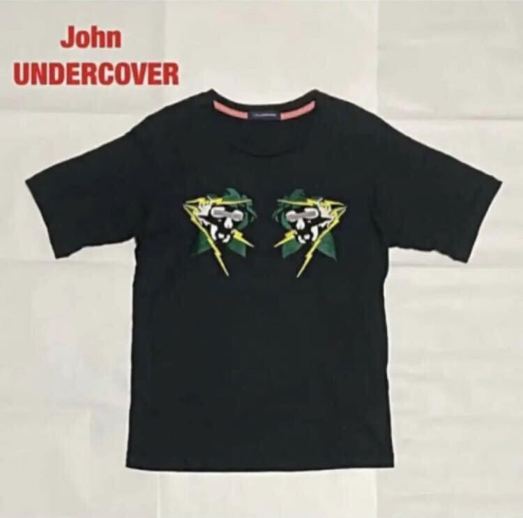 【人気】JohnUNDERCOVER　ジョンアンダーカバー　スカル刺繍TEE　半袖Tシャツ　クルーネック　ユニセックス　定価22,000円　JUQ4809_画像1