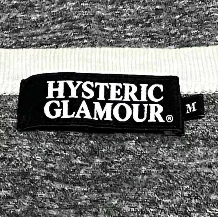 【希少】HYSTERIC GLAMOUR　ヒステリックグラマー　リンガーTシャツ　ヒスガール　ユニセックス　ブランドロゴ　リンガーネック　0212CT13