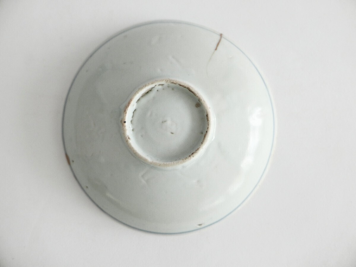 { reverse manner } the first period Imari blue and white ceramics plate 