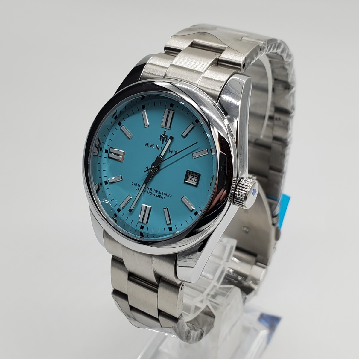 新品 AKNIGHT ターコイズブルー メンズ腕時計 クォーツ式の画像2