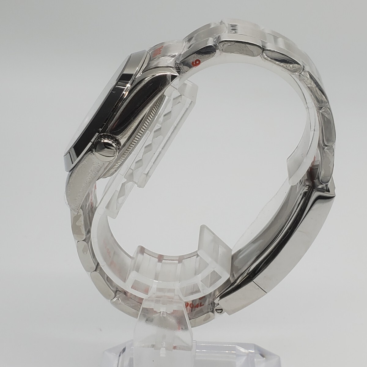 新品 自動巻 LARIMOKER ノーロゴ ブルー文字盤 36mm セイコー NH35 メンズ腕時計 機械式 サファイア風防 シースルーバック仕様_画像3