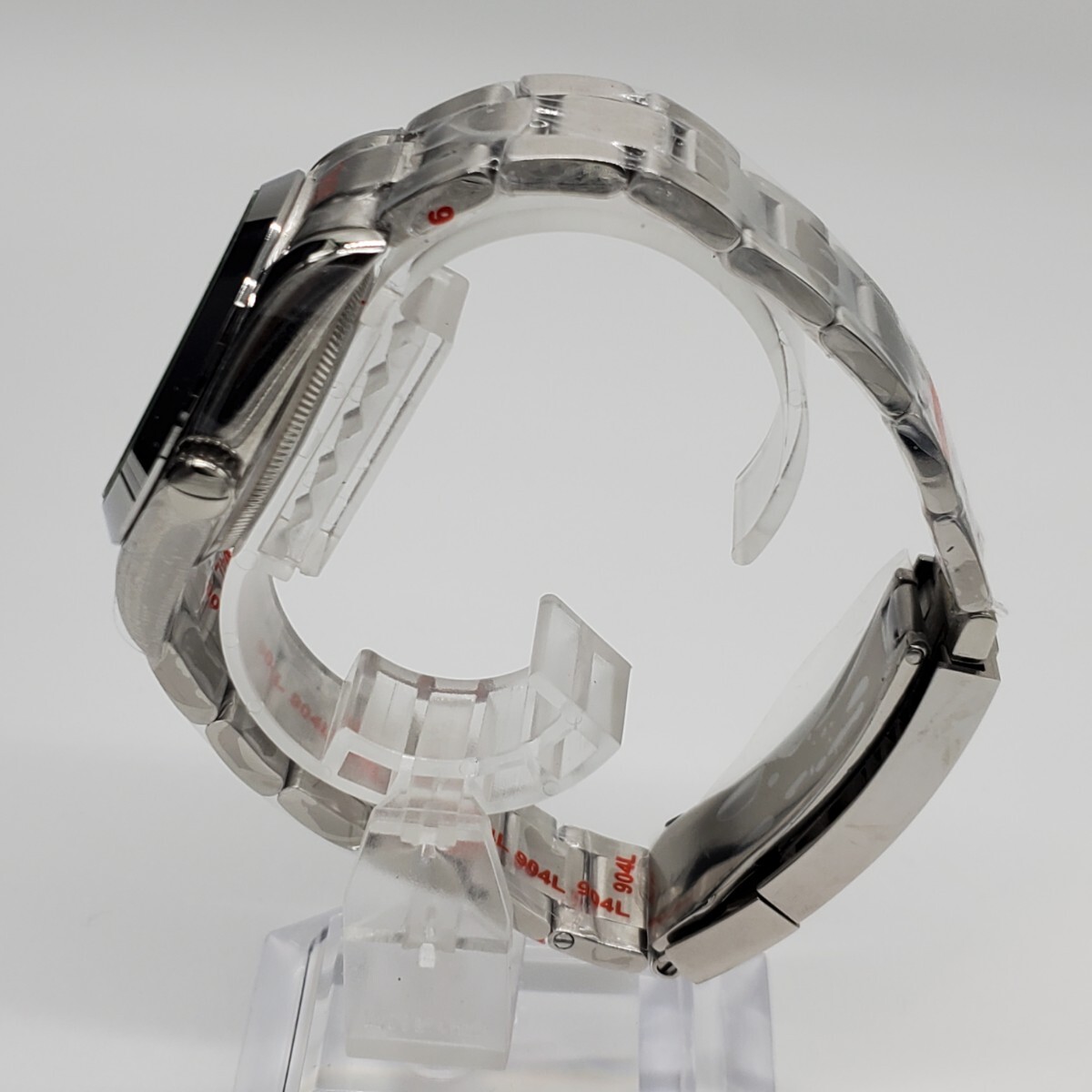 新品 自動巻 LARIMOKER ノーロゴ 黒&緑 36mm セイコー NH35 メンズ腕時計 機械式 サファイア風防 シースルーバック仕様_画像3