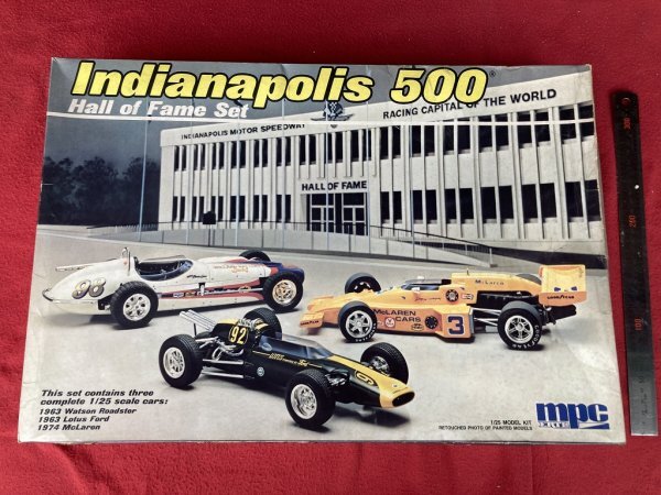 mpc 1/25 インディ500 '63 Watson Roadster '63 Lotus Ford '74 McLaren ３台キット 未組立 / indi500 indianapolis macrlaren lotusの画像1