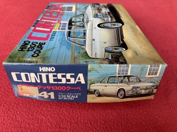 エルエス 1/32 NO.41 日野 コンテッサ 1300 クーペ ジャンク品 / 当時物 ls contessa ゼンマイ プルバックの画像2