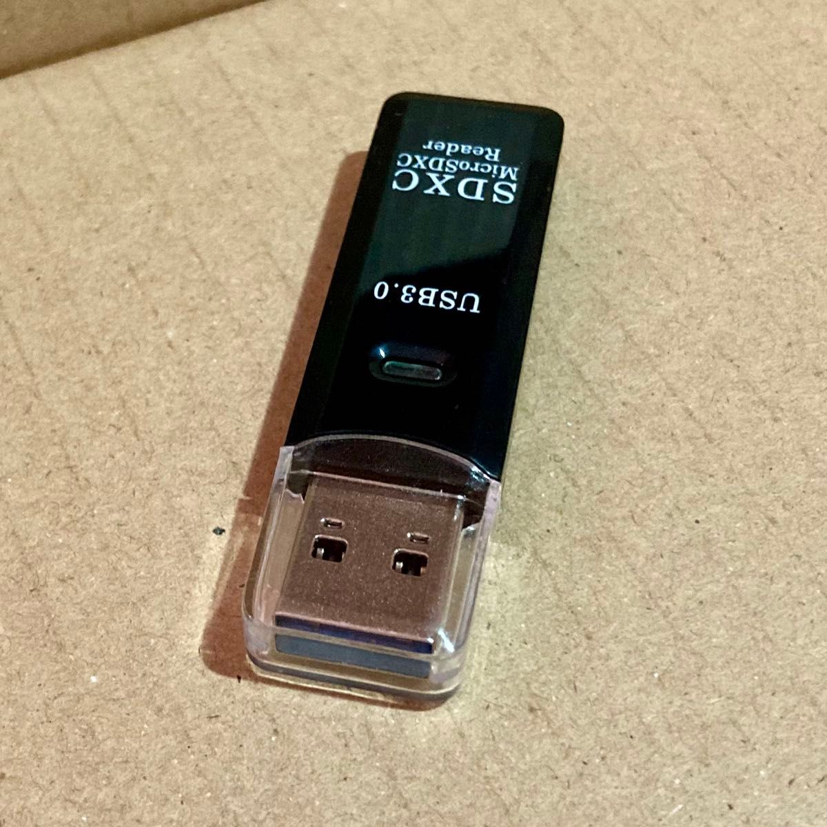 USB 3.0 SDカード リーダー ブラック SD/microSD