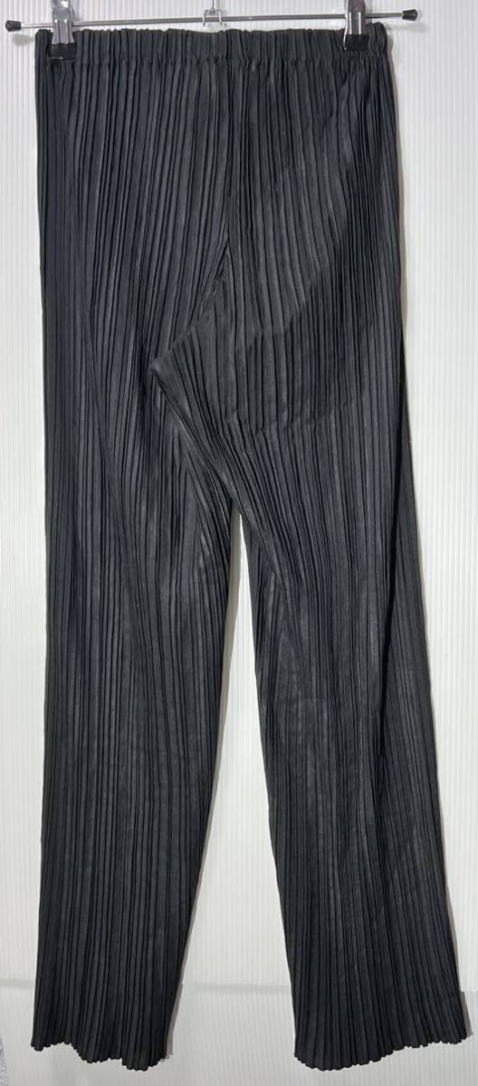 ISSEY MIYAKE 90s イッセイミヤケ プリーツ加工 ストレートパンツ M ブラック IM92-FF917 プリーツプリーズ PLEATS PLEASE me FETEの画像2