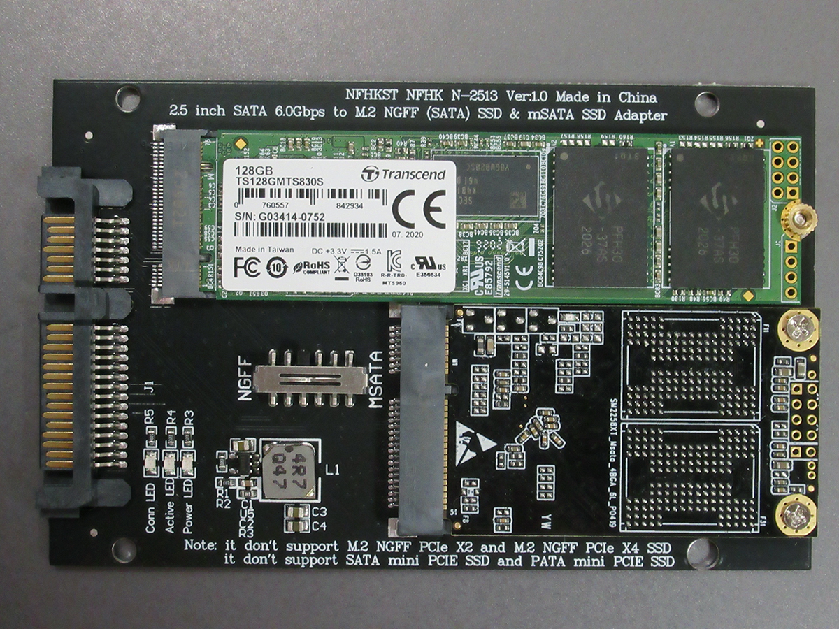 M.2 NGFF SSD（SATA）/ mSATA SSD → 2.5インチ SATA 3.0変換アダプターの画像4