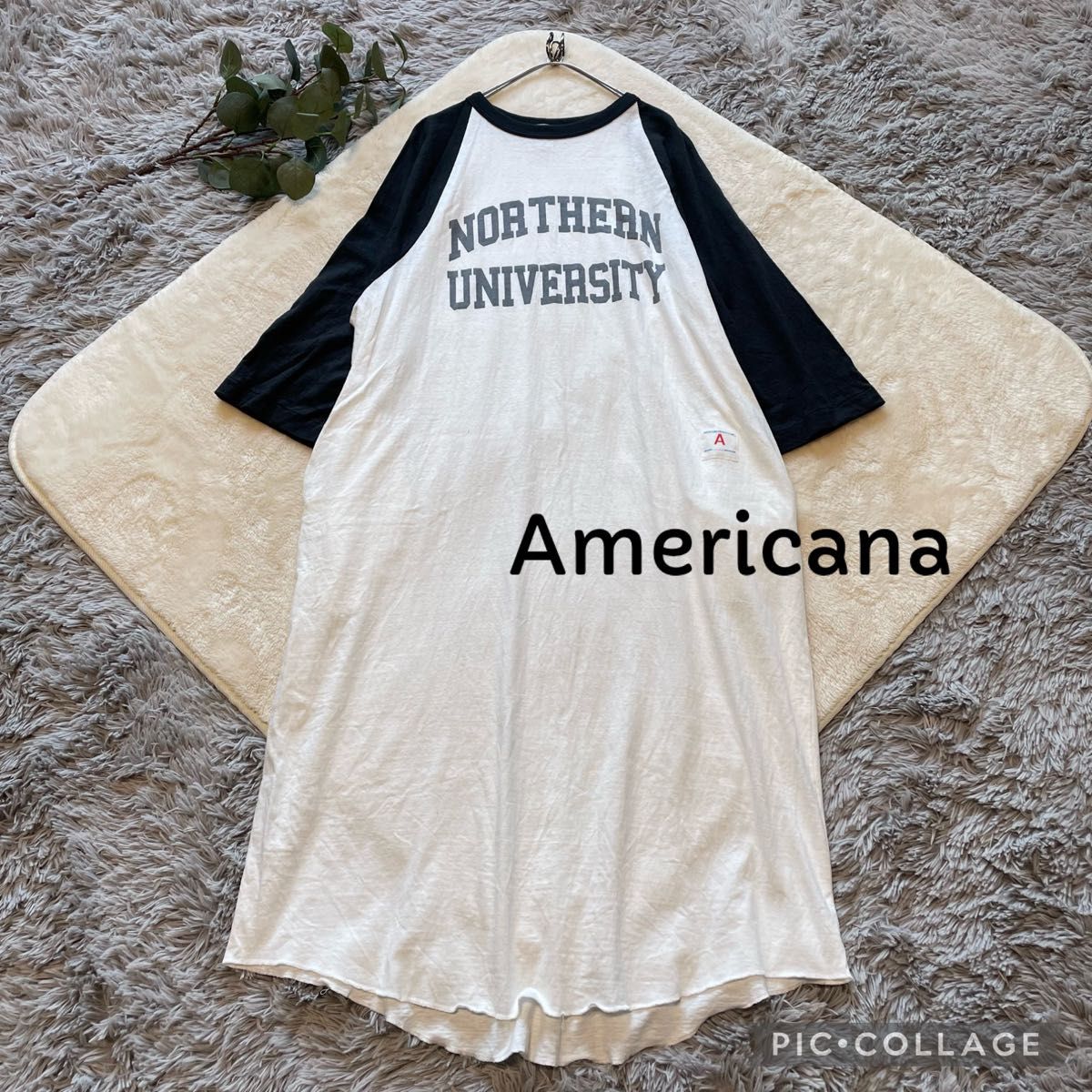 Americana アメリカーナ   ラグランカットソーワンピース