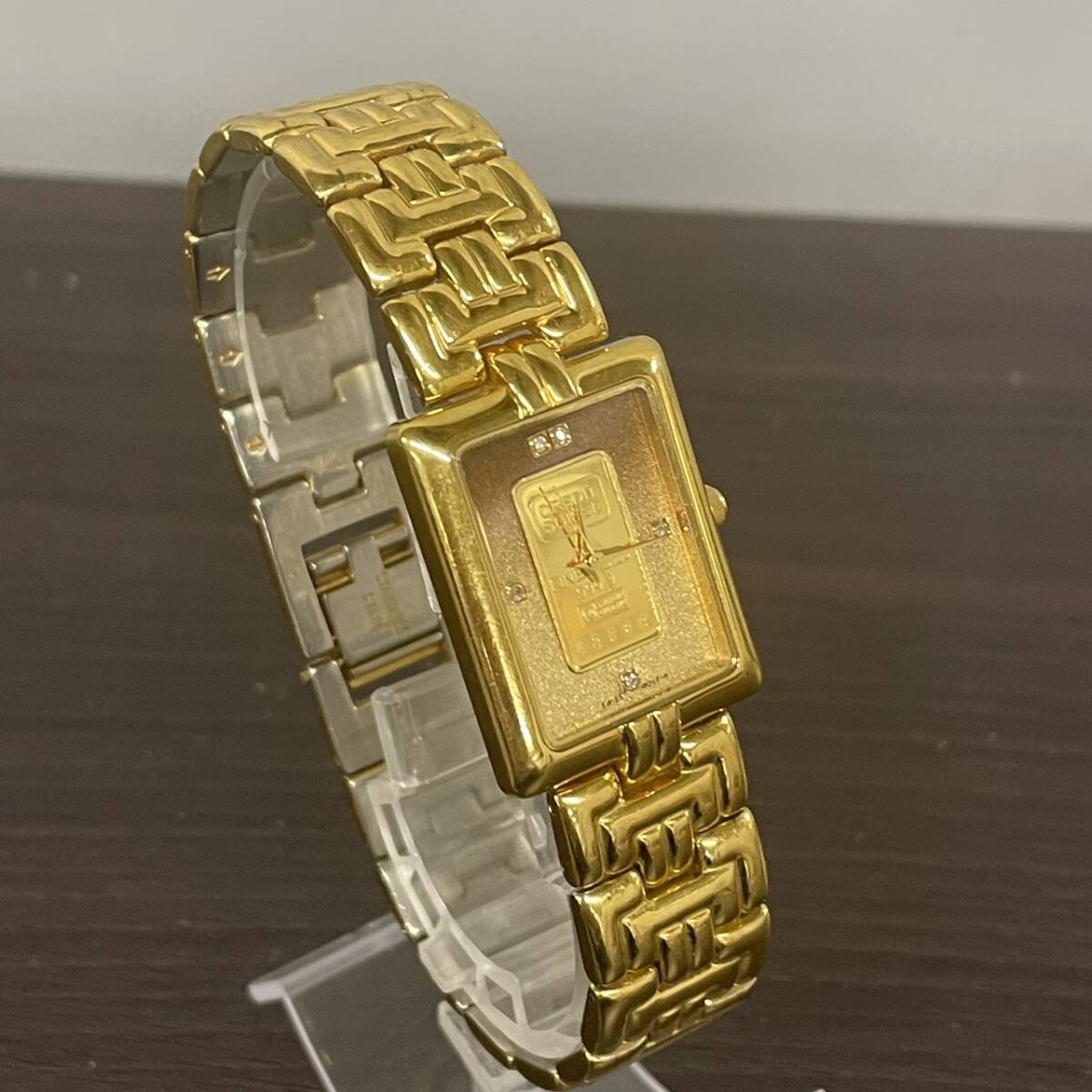 ELGIN エルジン FK-557 FINE GOLD 999.9 gold ingot 1g クォーツ 腕時計 h103の画像6