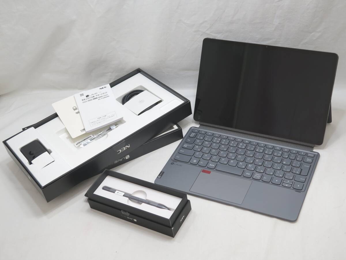 NEC LAVIE Tab T12 PC-T1295DAS スタンドカバー付きキーボード デジタルペン2 まとめての画像1
