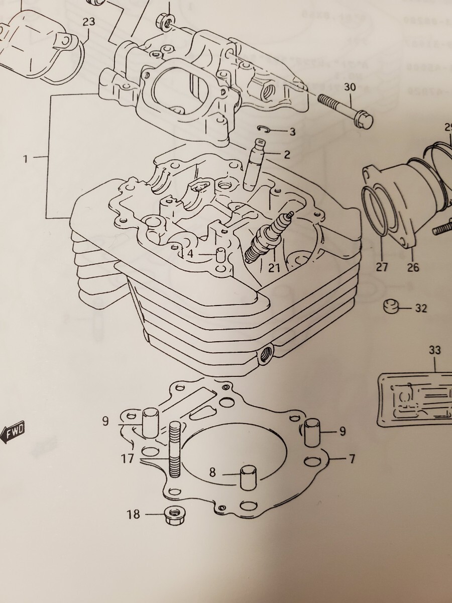 新品未開封　スズキ　SUZUKI GOOSE350　グース350　純正　シリンダーヘッド　ガスケット_画像4