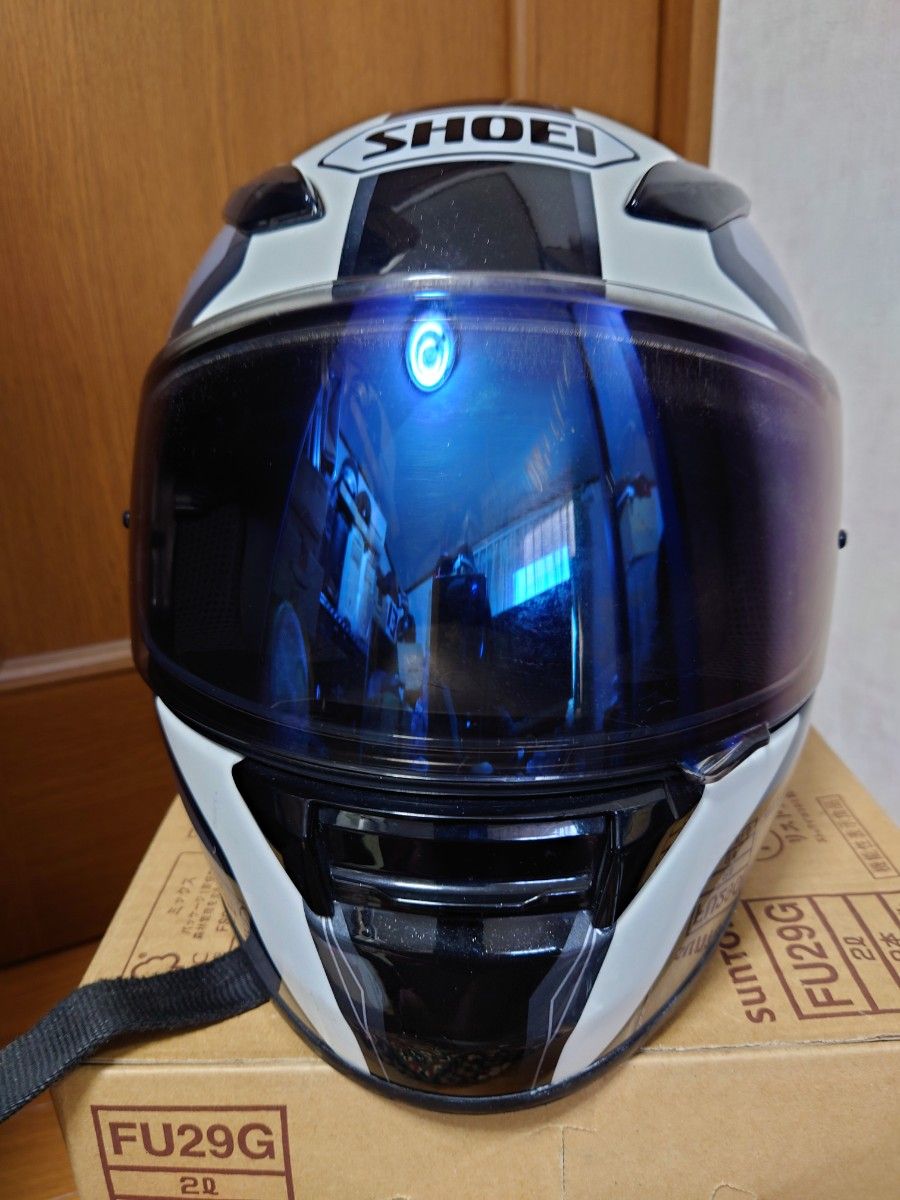 SHOEI XR-1100 L59cm 2012年6月製造 メローミラーシールド　ピンロックシート付き