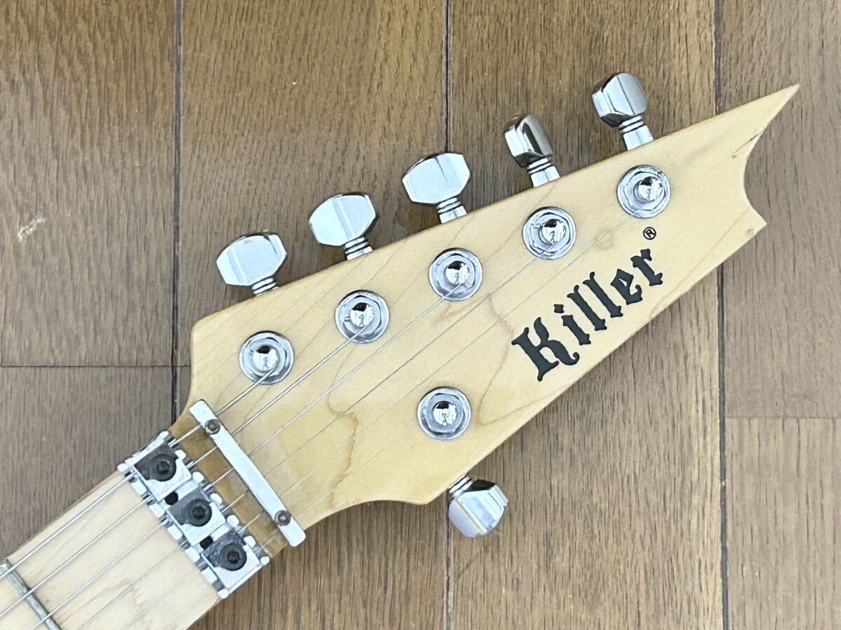 [GT]Killer KG-Pirates Snow White キラーギター KGパイレーツ Loudness 高崎晃モデル キラーオリジナルのハムバッカーPUを２基マウント!の画像7