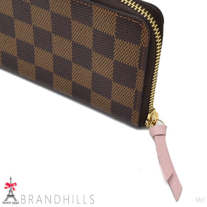 ルイヴィトン 長財布 レディース ダミエ ポルトフォイユ クレマンス ローズバレリーヌ N41626 LOUIS VUITTON 美品_画像9