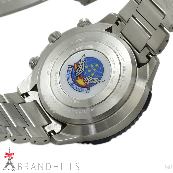 シチズン 腕時計 アテッサ エコドライブ電波 ブルーインパルス エディション クロノグラフ CB5001-65A E660-S123135 CITIZEN 美品の画像8