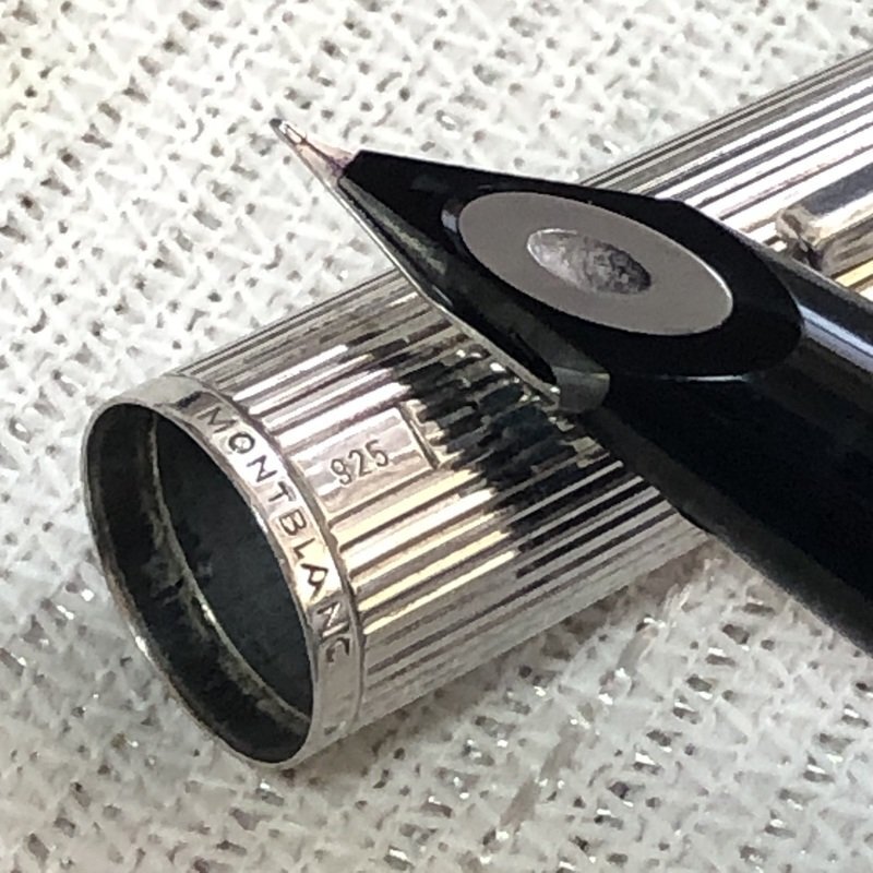 1円～ メンテ済 MONTBLANC AG925 銀無垢 モンブラン #1266 吸入式 18K＜750＞ 高級万年筆 IW404BP02MNT_B//の画像4