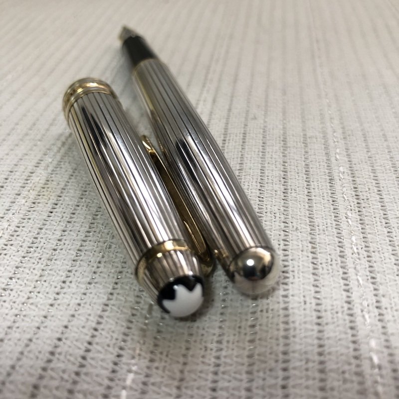 1円~ MONTBLANC モンブラン マイスターシュテック AG925 銀無垢 高級万年筆 18K 750 METAL2 カートリッジ コンバーター IW404BP01MNT_A//_画像4