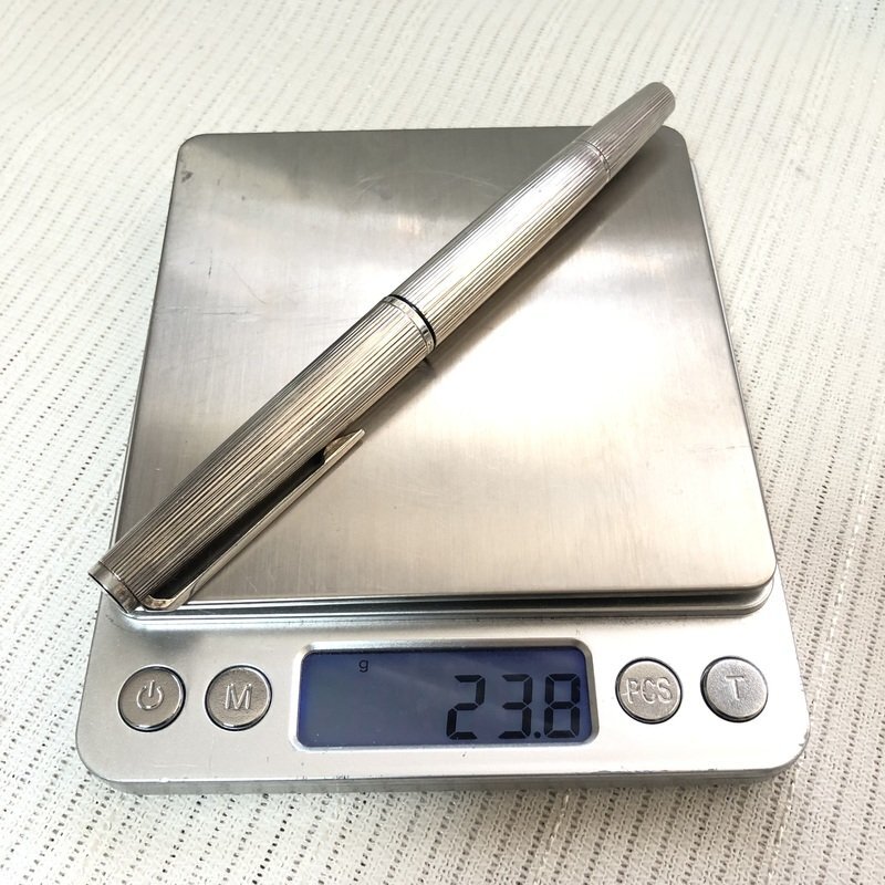 1円～ メンテ済 MONTBLANC AG925 銀無垢 モンブラン #1266 吸入式 18K＜750＞ 高級万年筆 IW404BP02MNT_B//の画像8