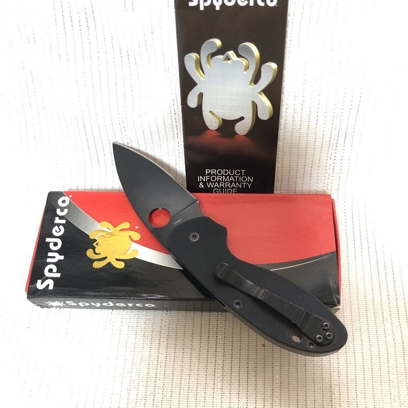 1円～ デッドストック SPYDERCO スパイダルコ エフィシェント C216 フォールディングナイフ 015V 折りたたみ IW404BK11SPY_C_画像3