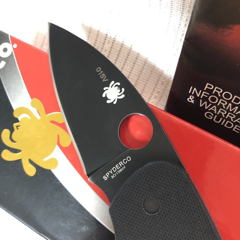 1円～ デッドストック SPYDERCO スパイダルコ エフィシェント C216 フォールディングナイフ 015V 折りたたみ IW404BK11SPY_C_画像2