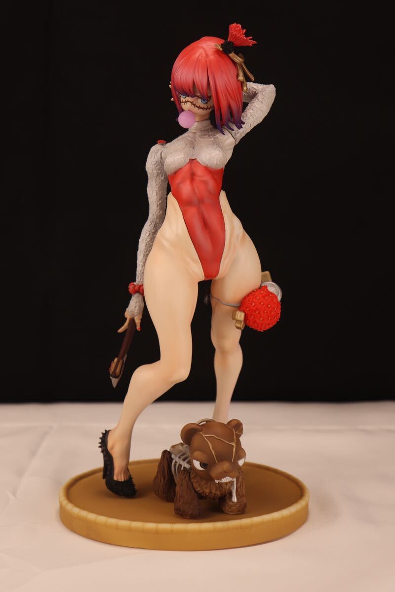 塗装済み 完成品 KINTARO 八卦良 フィギュア 1/6スケール アイペイント ガレージキット 産婦人科M マンノ大輔 ガレキ 金太郎 熊_画像3