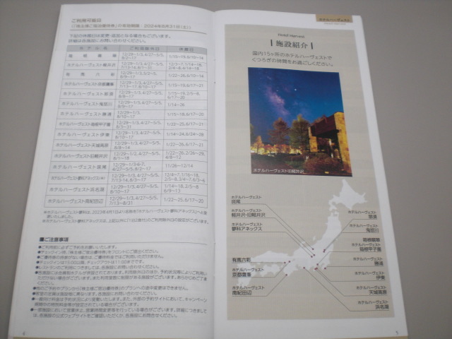 東急不動産株主様御宿泊優待券1枚 ハーヴェストクラブ 数量9の画像5