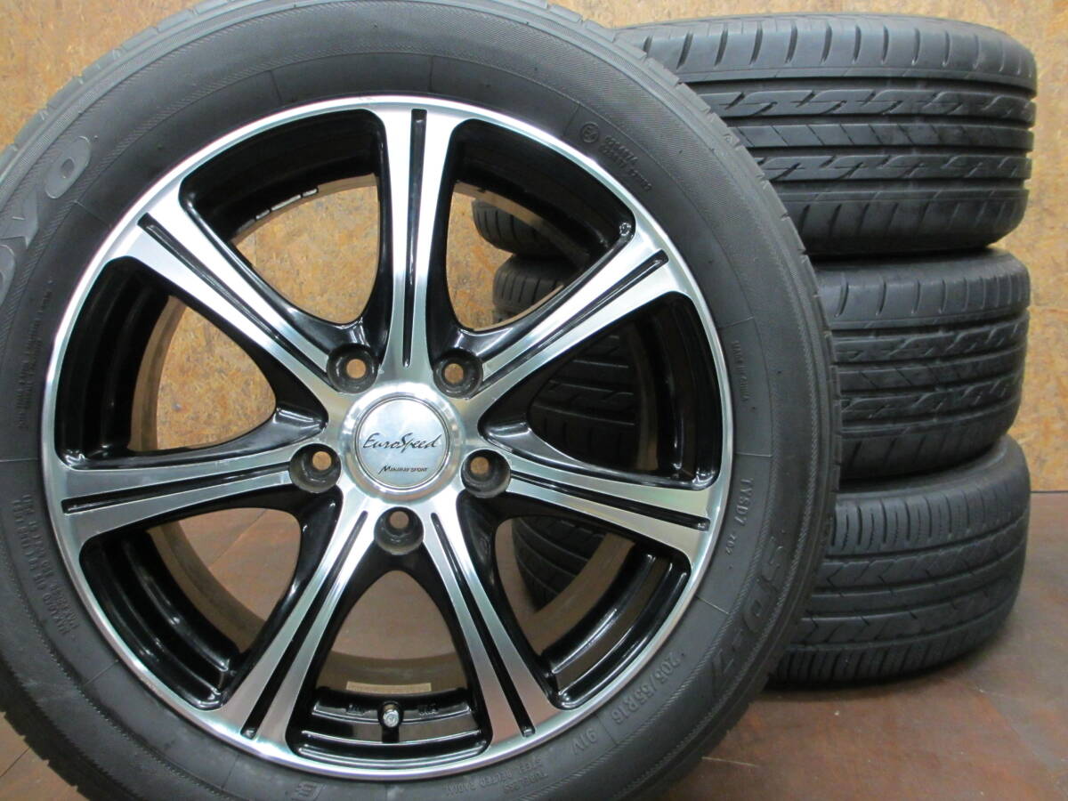 ★EuroSpeed + BRIDGESTONE NEXTRY・TOYO SD-7 205/55R16 4本セット[ノア ヴォクシー リーフ セレナ ステップワゴン プレマシー MAZDA3]の画像1