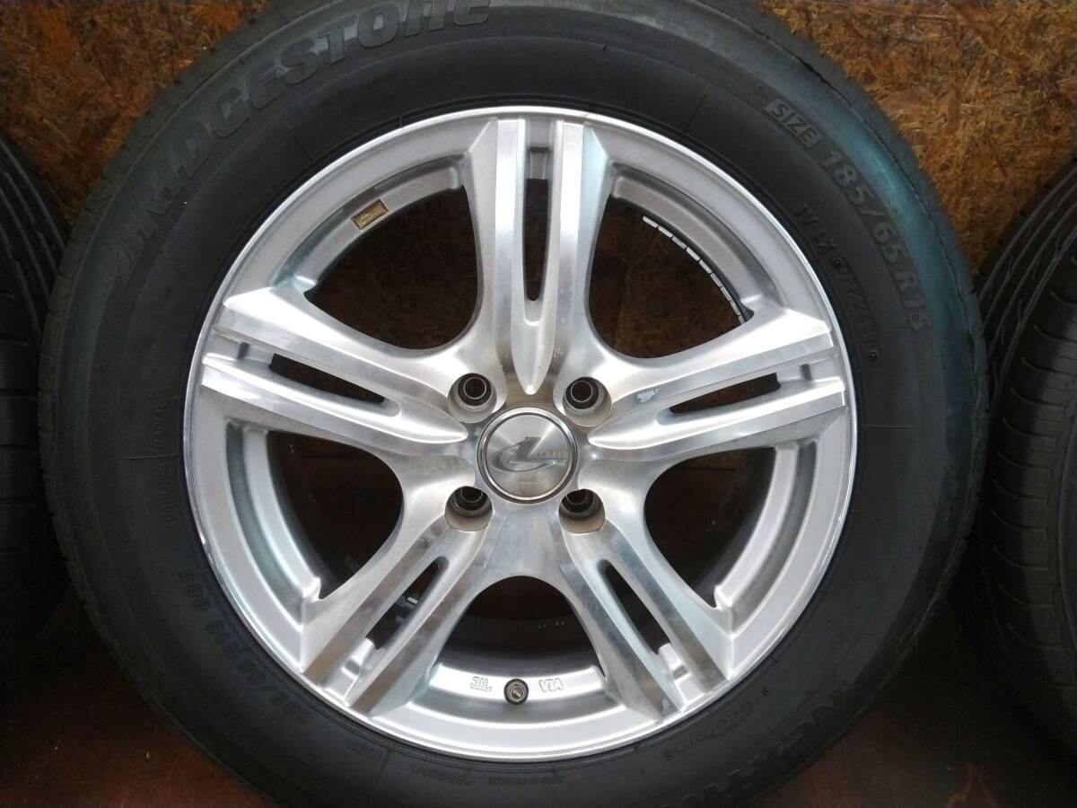 ★LEONIS FZ + BRIDGESTONE NEXTRY 185/65R15 4本セット[アクア ヤリス ヴィッツ ノート フィット フリード(4穴) デミオ MAZDA2 スイフト]