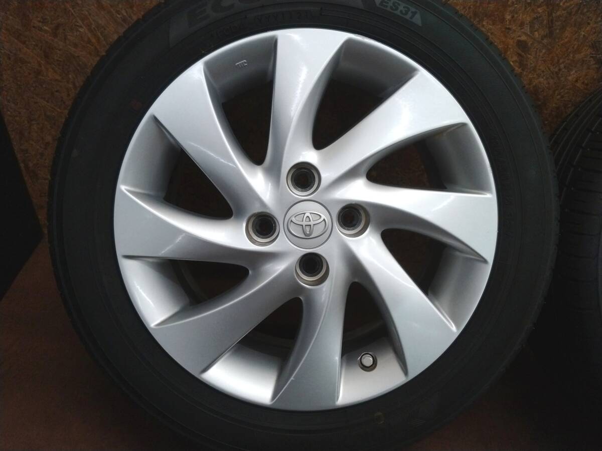 * Toyota original aluminium wheel + 21 year made YOKOHAMA ES31 185/55R15 4 pcs set [ aqua Yaris Vitz Corolla Fielder Roo mi- Passo ]